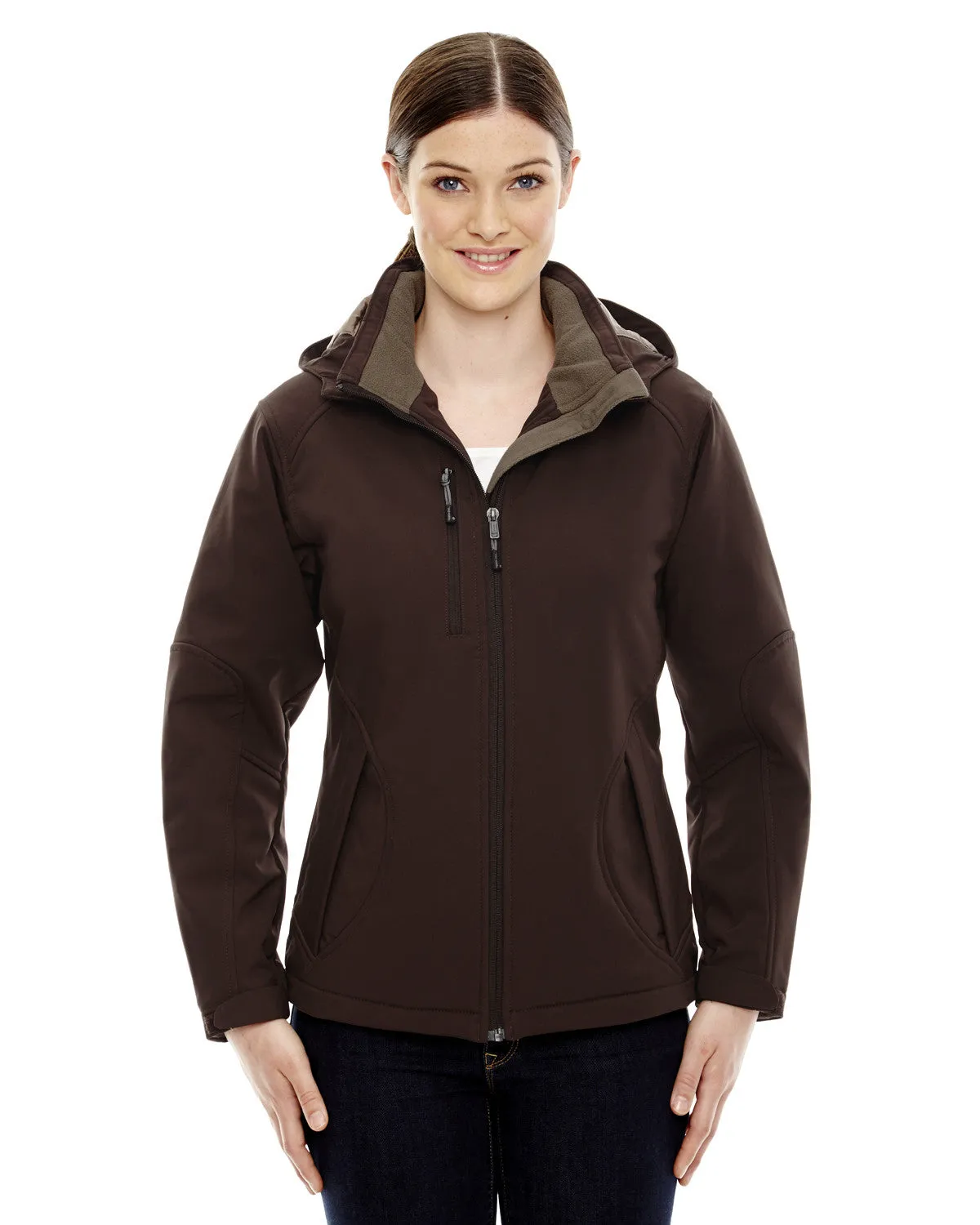 78080 Ash City - North End Ladies' Glacier Insulated Three-Layer Fleece Bonded Soft Shell Jacket with Detachable Hood