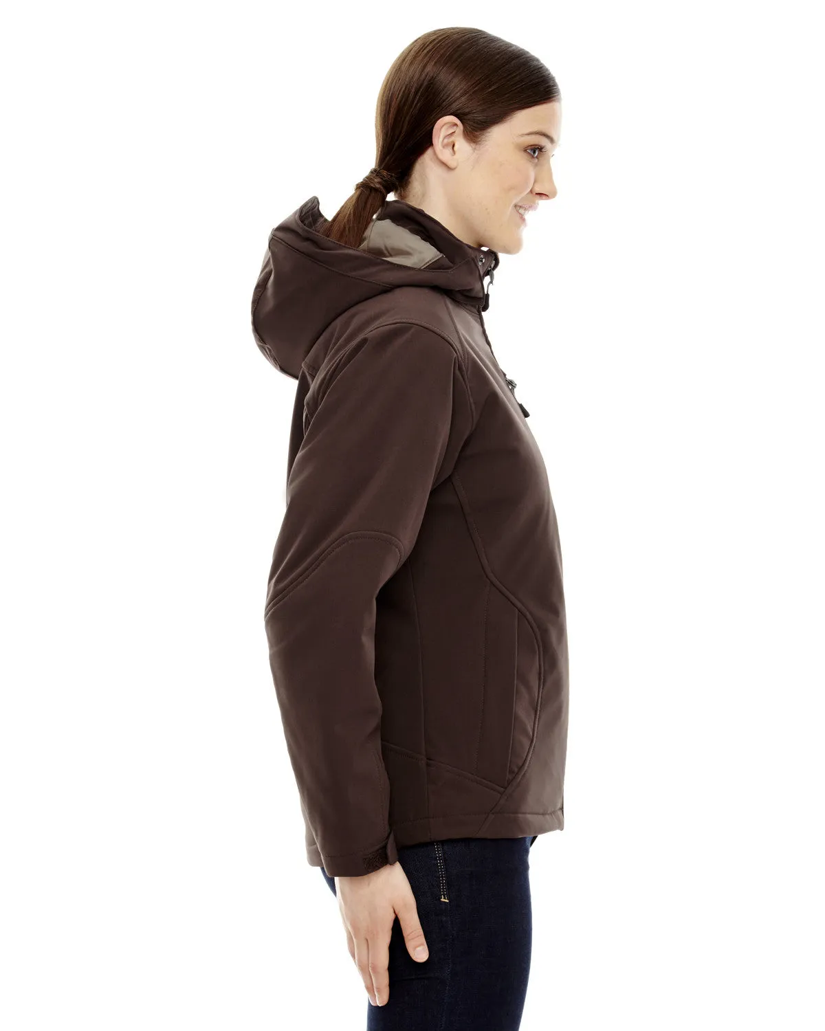 78080 Ash City - North End Ladies' Glacier Insulated Three-Layer Fleece Bonded Soft Shell Jacket with Detachable Hood