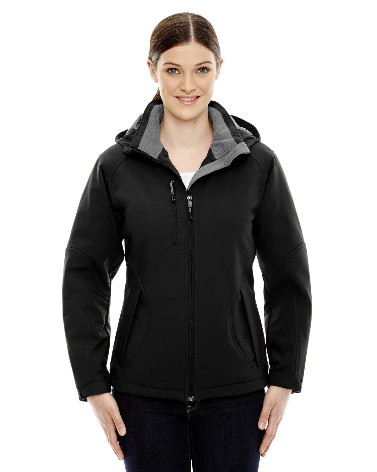 78080 Ash City - North End Ladies' Glacier Insulated Three-Layer Fleece Bonded Soft Shell Jacket with Detachable Hood