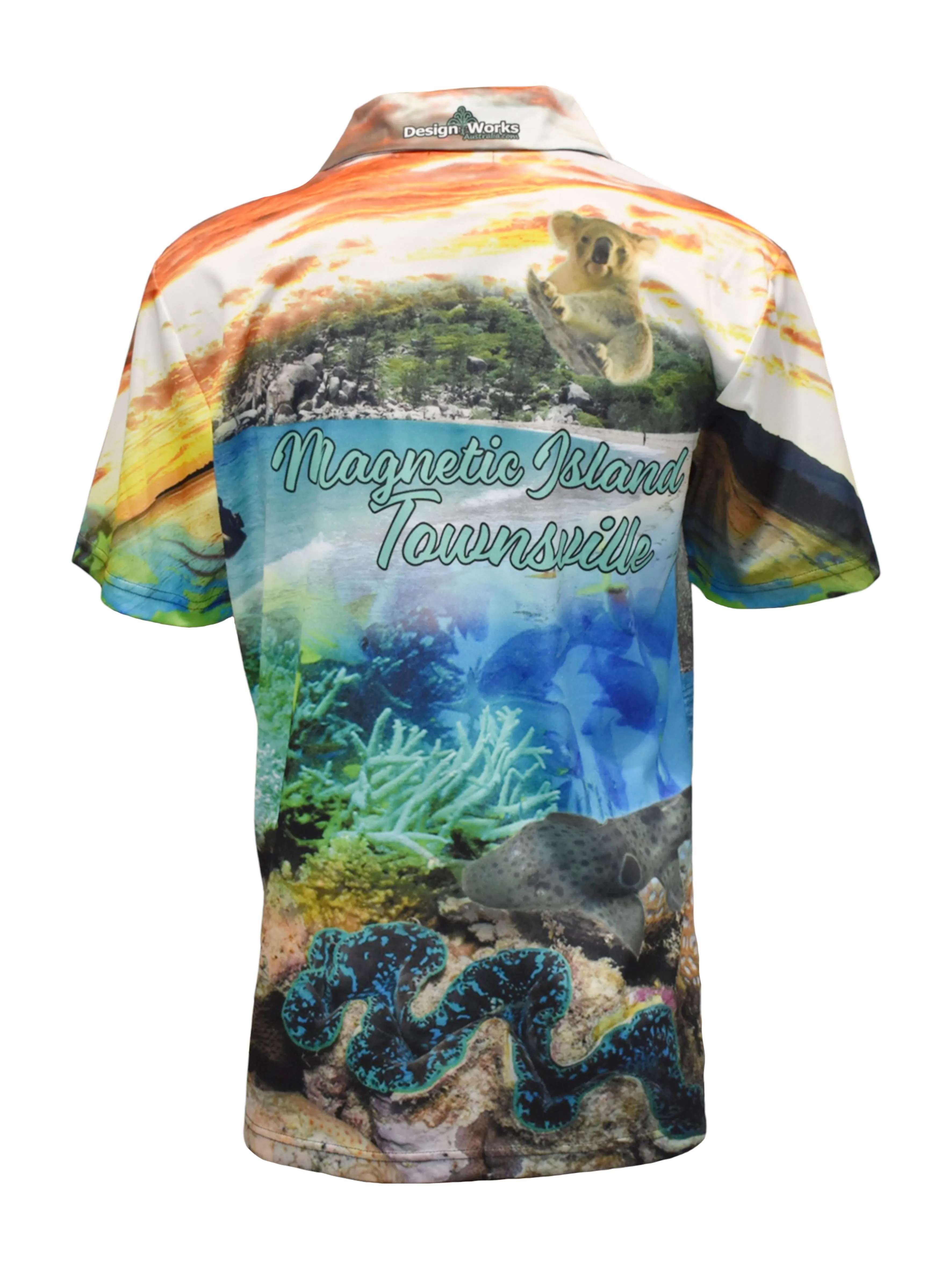 Adult Short Sleeve Camping Fishing Shirt - Maggie  Island