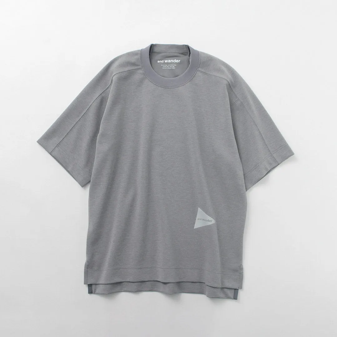 AND WANDER / UV-cut dry short sleeve t-shirt