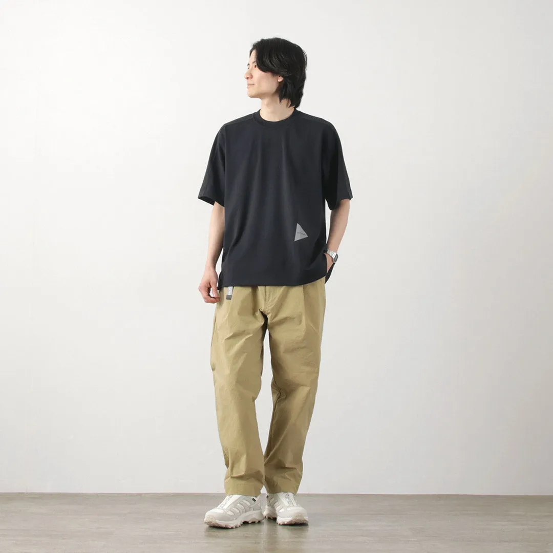 AND WANDER / UV-cut dry short sleeve t-shirt