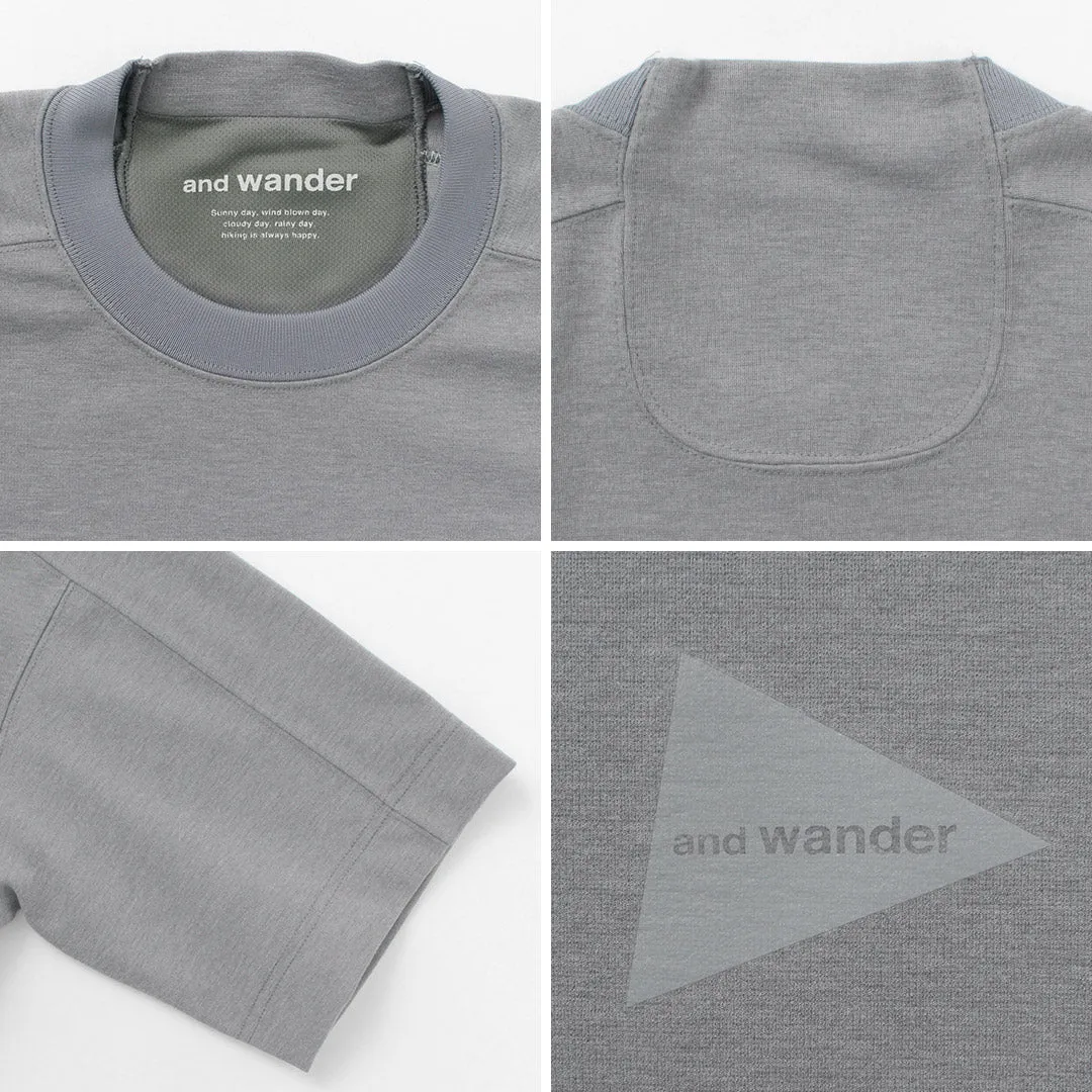 AND WANDER / UV-cut dry short sleeve t-shirt