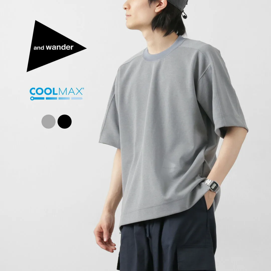 AND WANDER / UV-cut dry short sleeve t-shirt