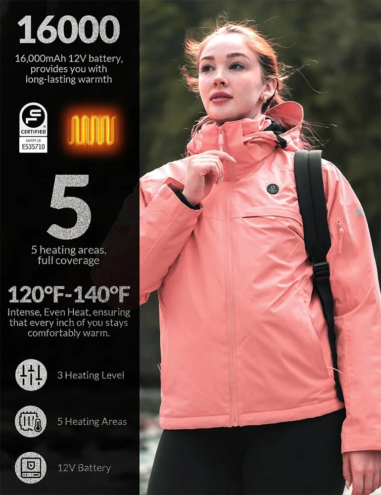 ANTARCTICA GEAR Heated Jacket, Ski Jacket Coat For Women Winter Coat