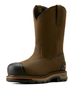 Ariat Boots, 10 Inch Stump Jumper Pull-On BOA Waterproof Composite Toe Work Boot, 10048061,  IRON COFFEE