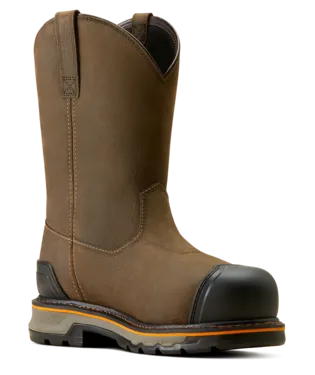 Ariat Boots, 10 Inch Stump Jumper Pull-On BOA Waterproof Composite Toe Work Boot, 10048061,  IRON COFFEE