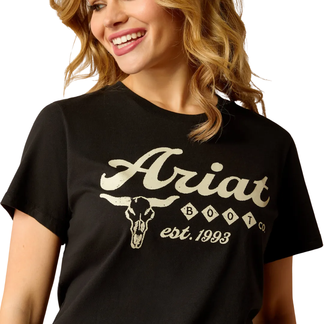 Ariat Women's Established Boot Co Black T Shirt