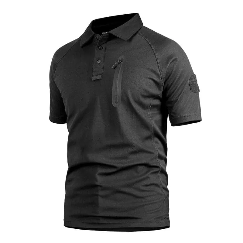 Army Tactical Outdoor Quick-Dry Camo Polo Sleeve