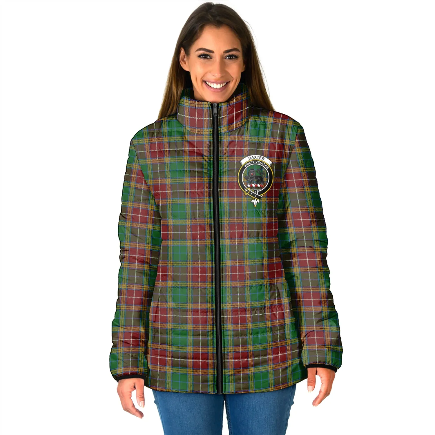 Baxter Tartan Padded Jacket with Family Crest