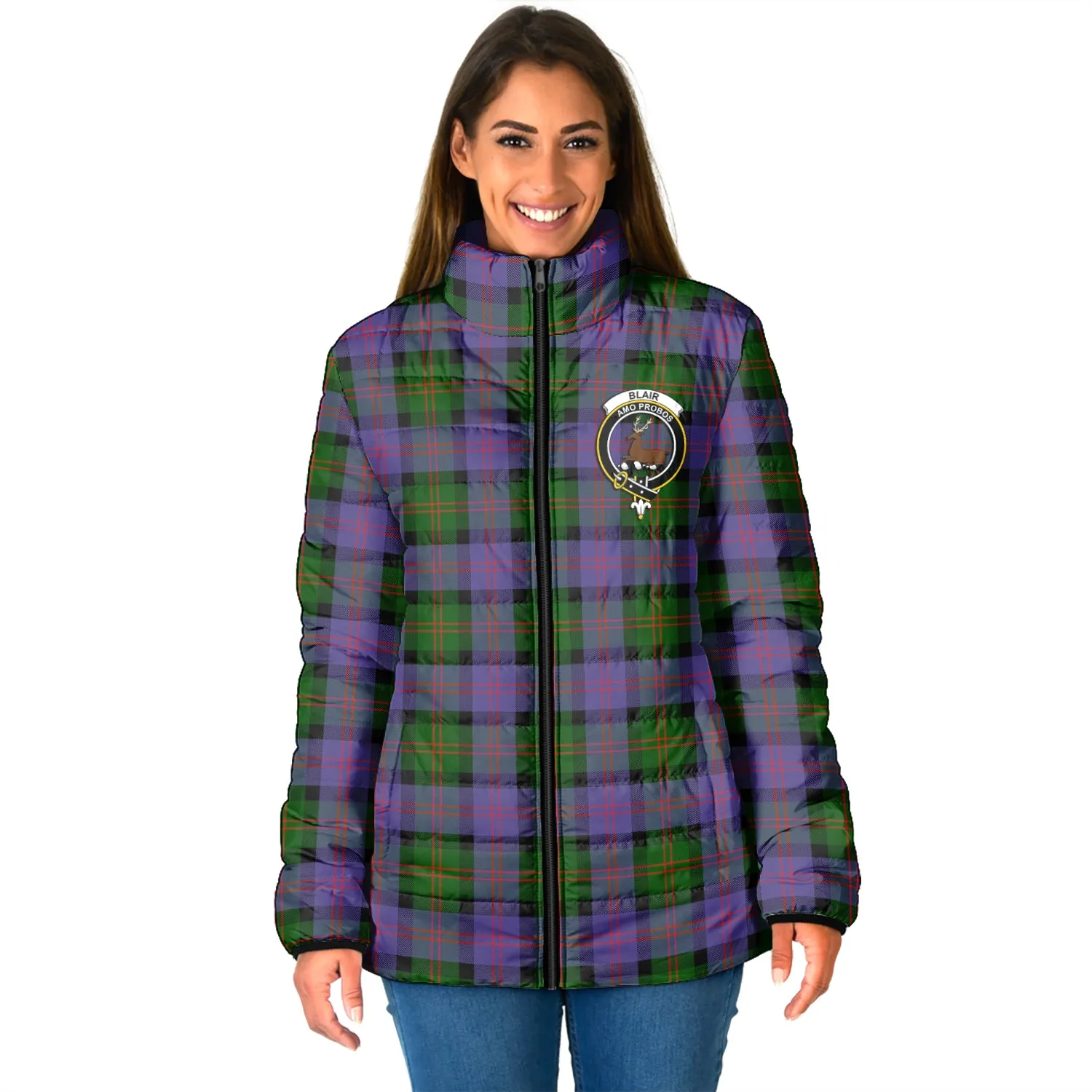 Blair Modern Tartan Padded Jacket with Family Crest