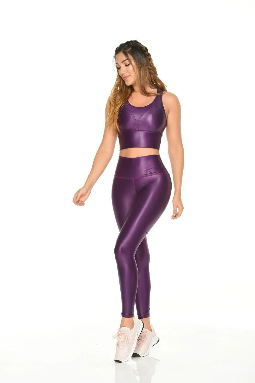 Brandfit High Waisted Leather-Look Leggings