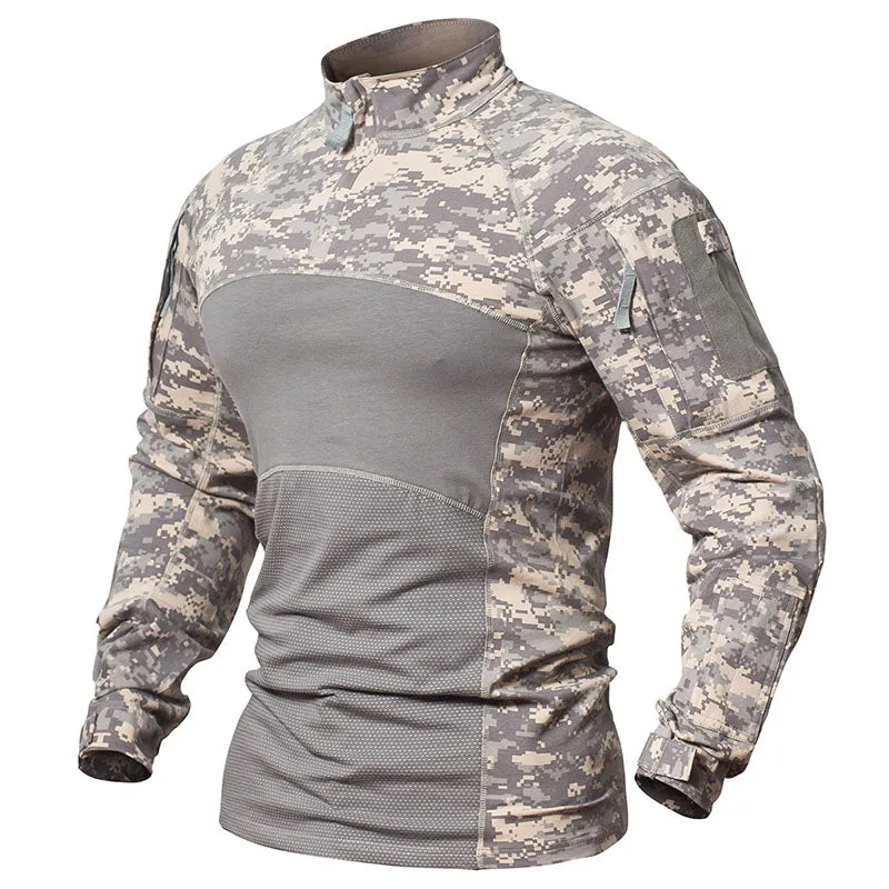 Camouflage Cotton Tactical Combat T Shirt