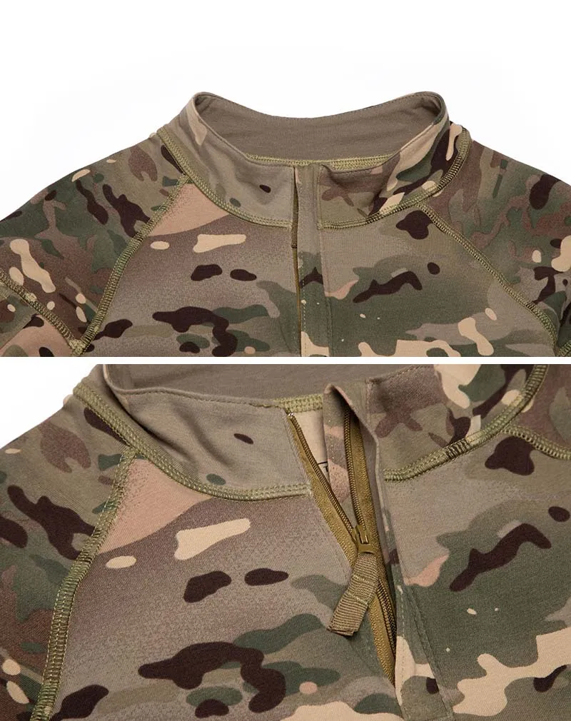 Camouflage Cotton Tactical Combat T Shirt