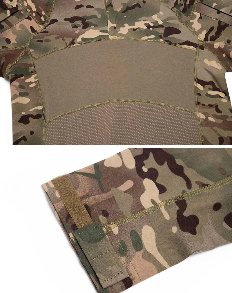 Camouflage Cotton Tactical Combat T Shirt