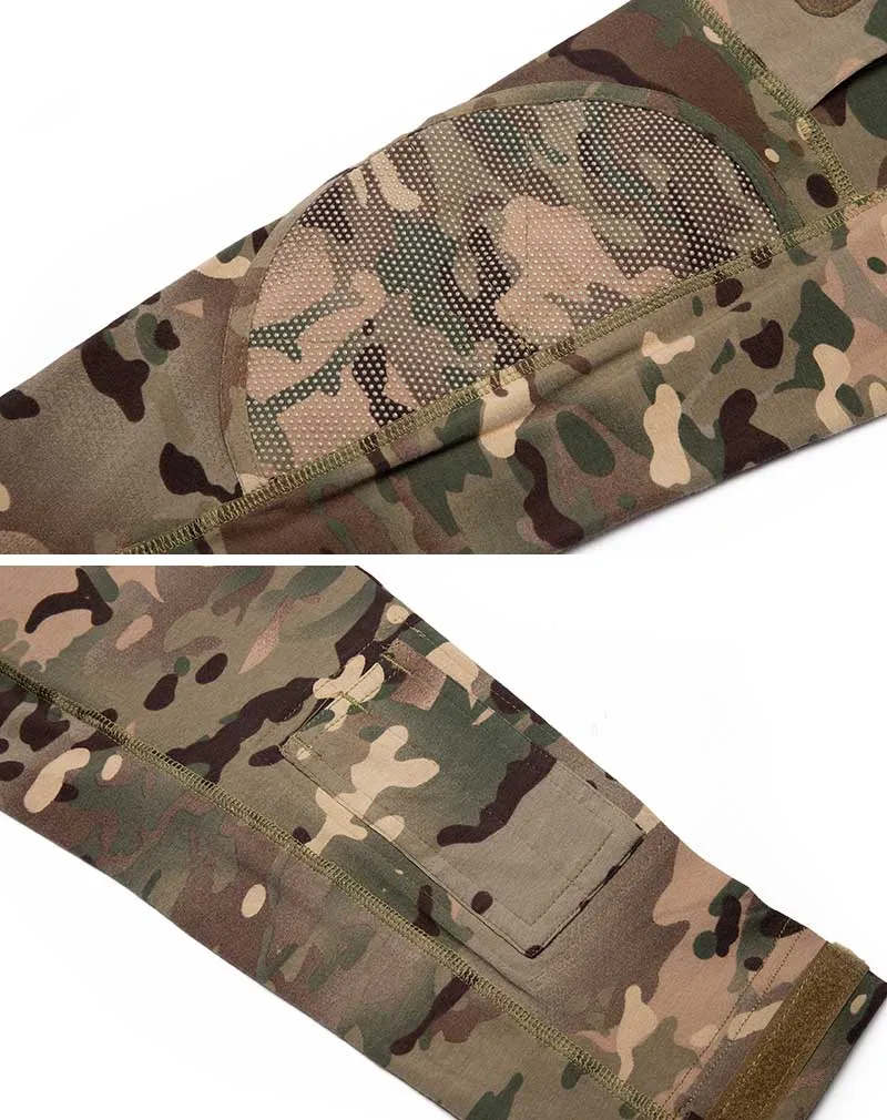 Camouflage Cotton Tactical Combat T Shirt