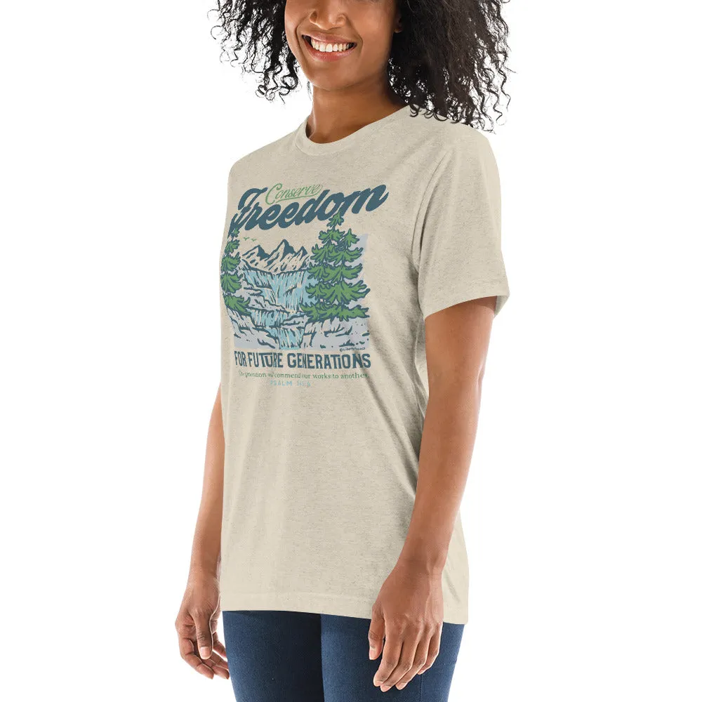 Conserve Freedom for Future Generations Tri-Blend T-Shirt