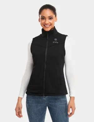 Final Sale - Women's Heated Fleece Vest - Black