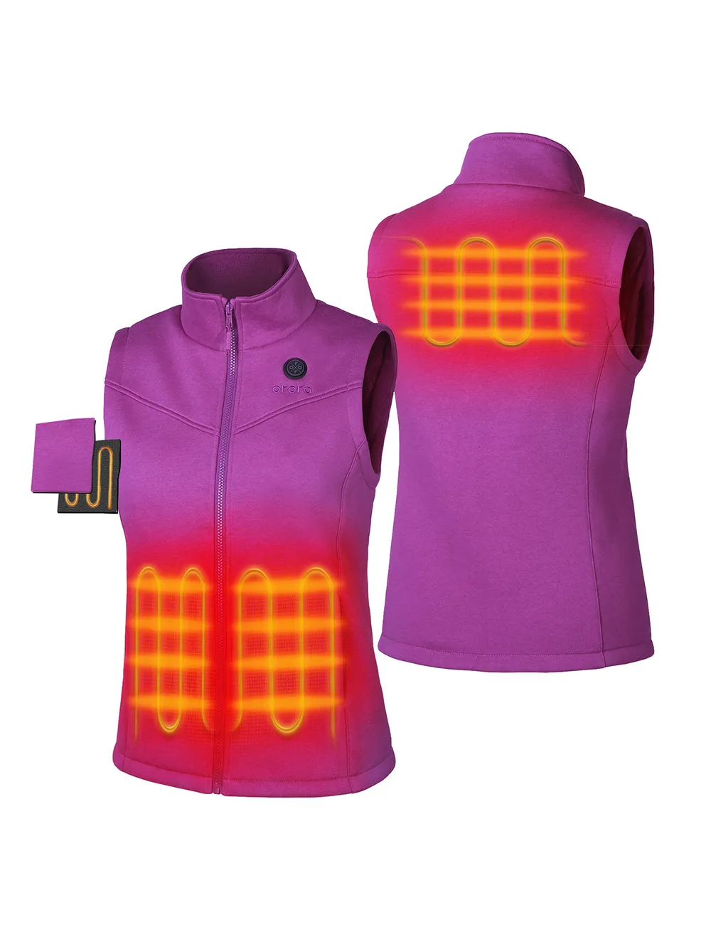 Final Sale - Women's Heated Fleece Vest - New Colors