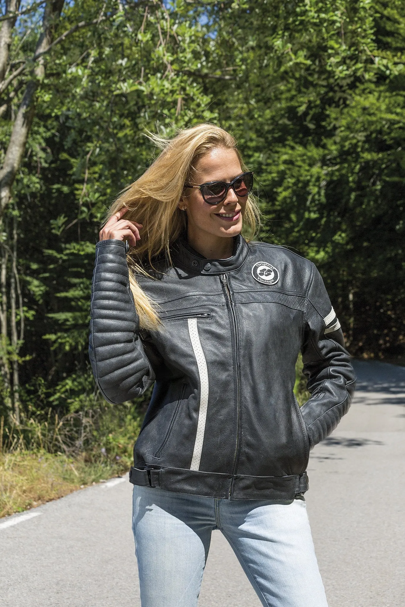 Garibaldi Moka Racer Vintage Black Leather Ladies Jacket