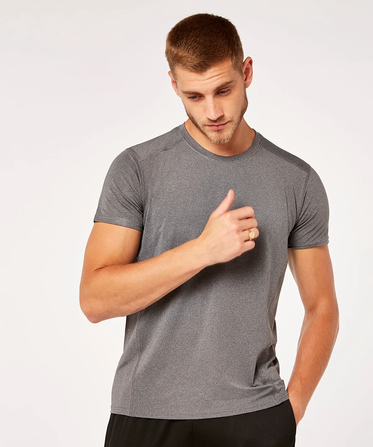 Grey Melange - Gamegear® compact stretch t-shirt