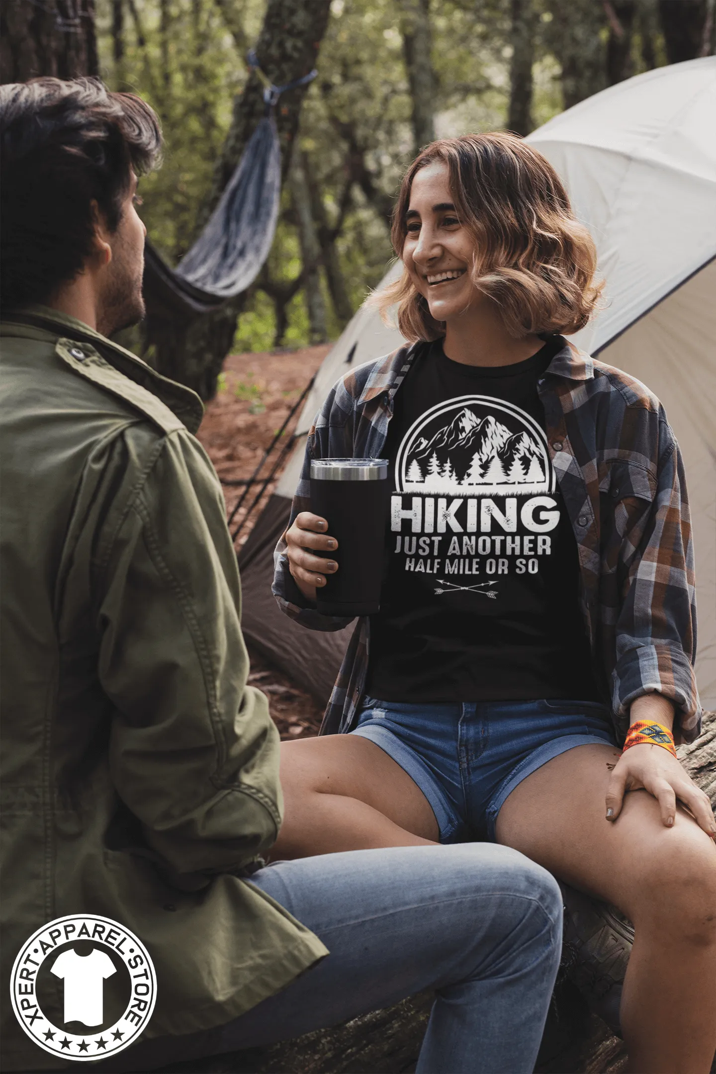 Hiking - Just Another Half Mile Or So Shirt - Hike More Worry Less, Adventure Camping