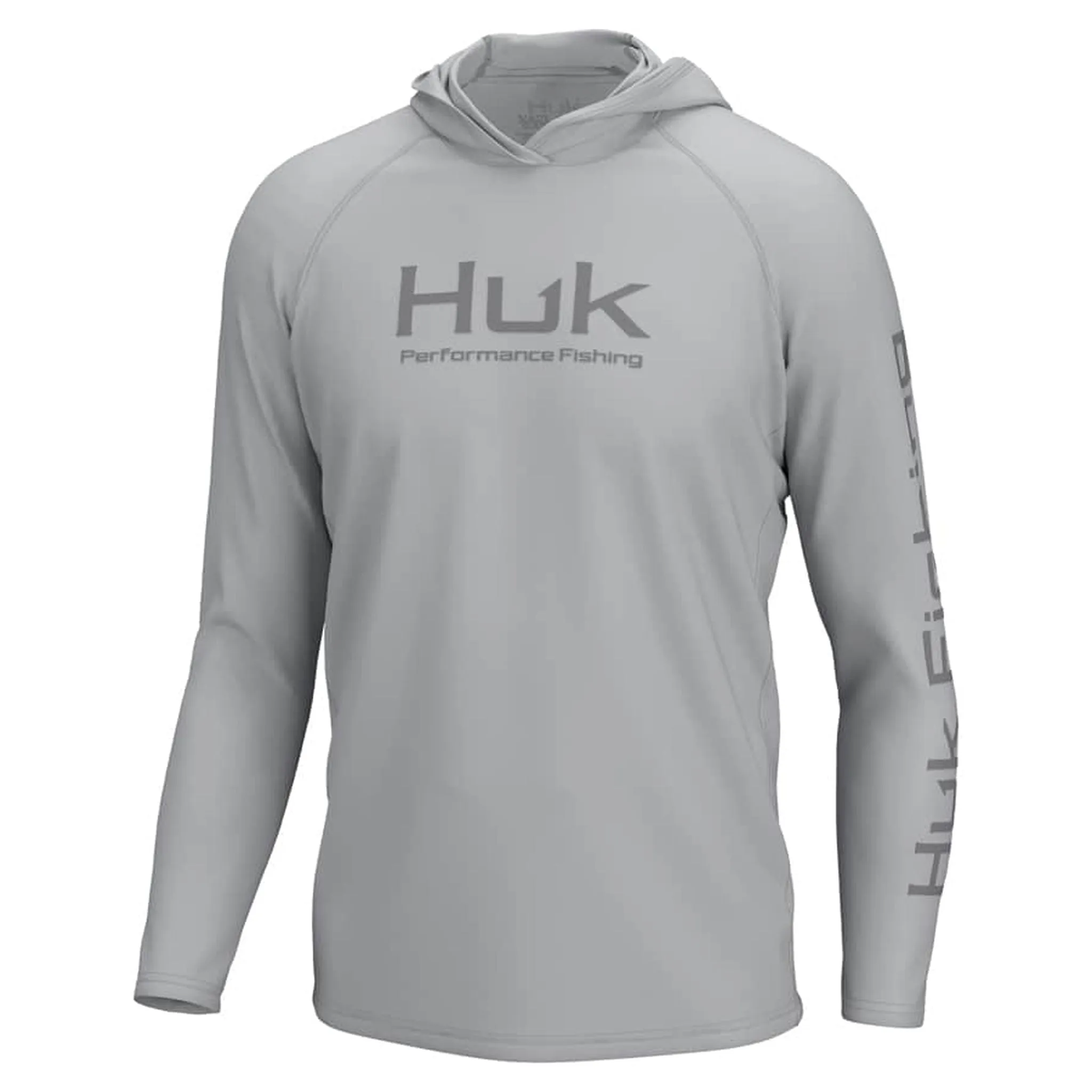 HUK Vented Pursuit Hoodie Harbor Mist Grey