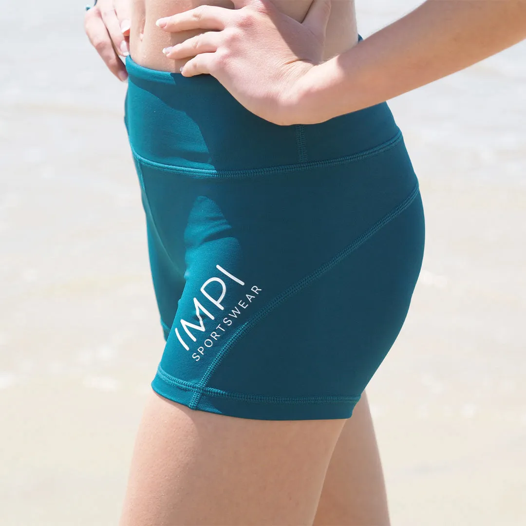 IMPI High Waist Running Short - Emerald Teal