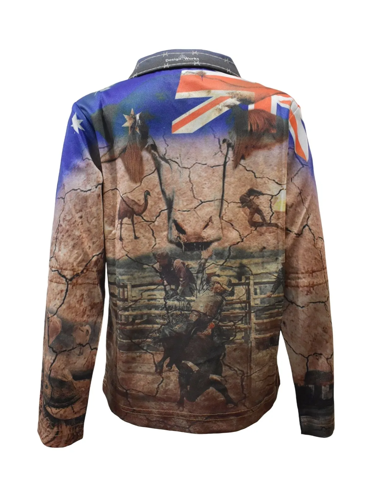 Kids Long Sleeve Outback  Sun Shirt - My Country Australia