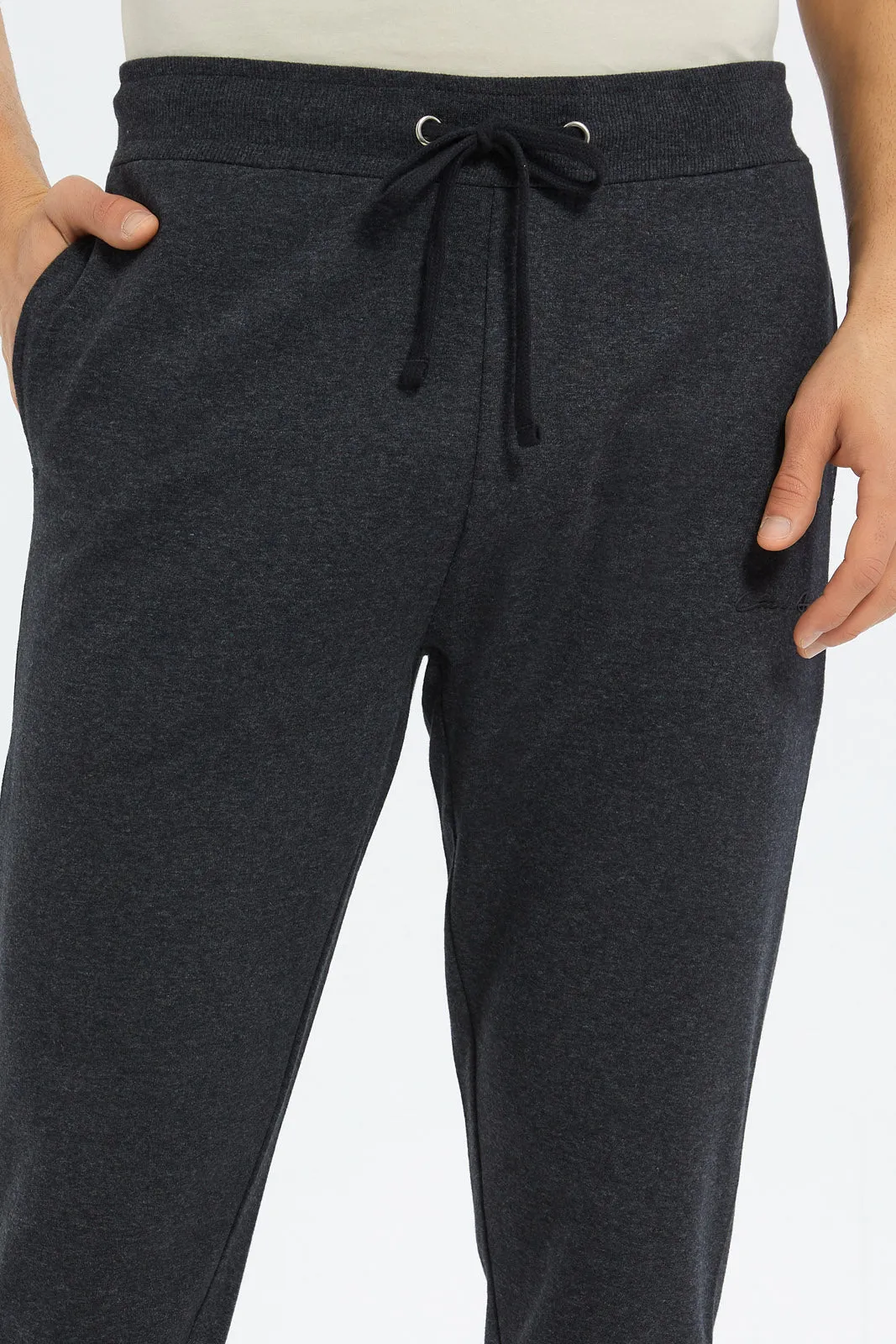 Men Charcoal Slim Fit Active Pant