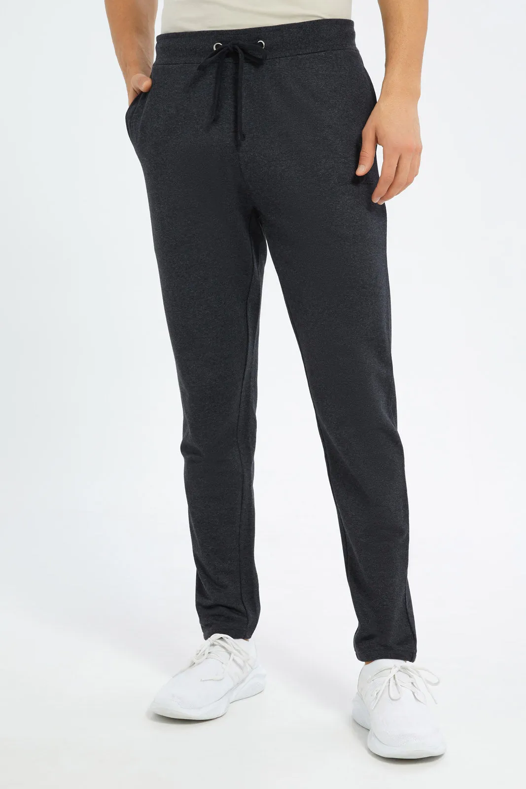 Men Charcoal Slim Fit Active Pant