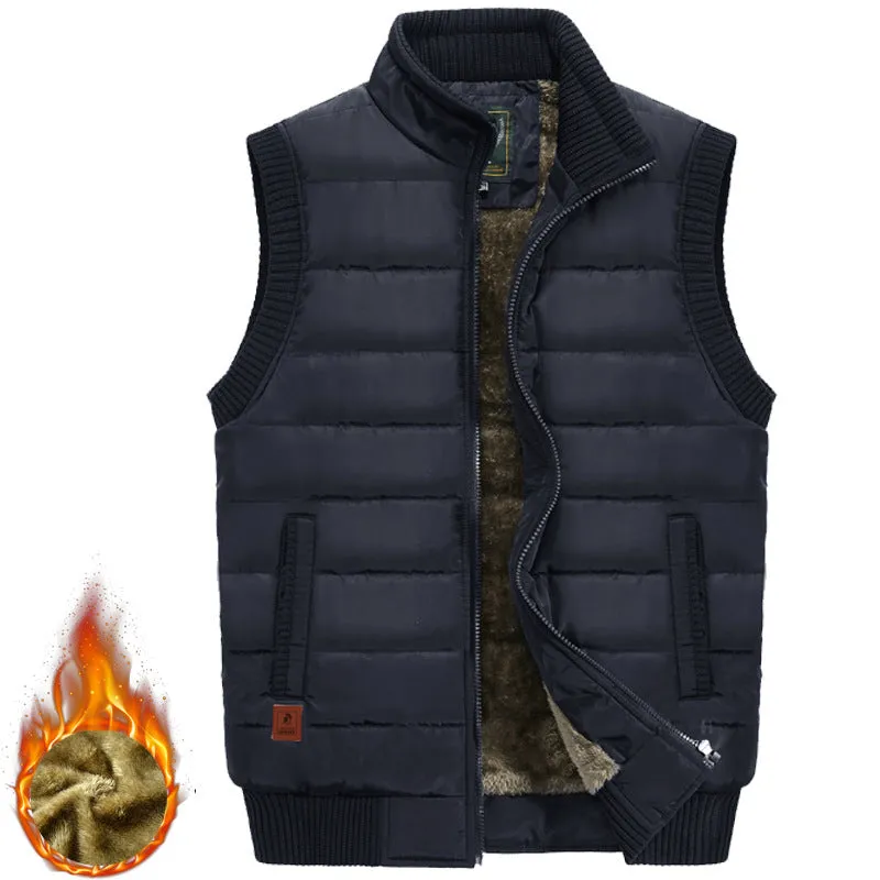 Men Jacket Sleeveless Vest Thermal Soft Vests Casual Coats