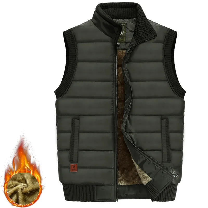 Men Jacket Sleeveless Vest Thermal Soft Vests Casual Coats