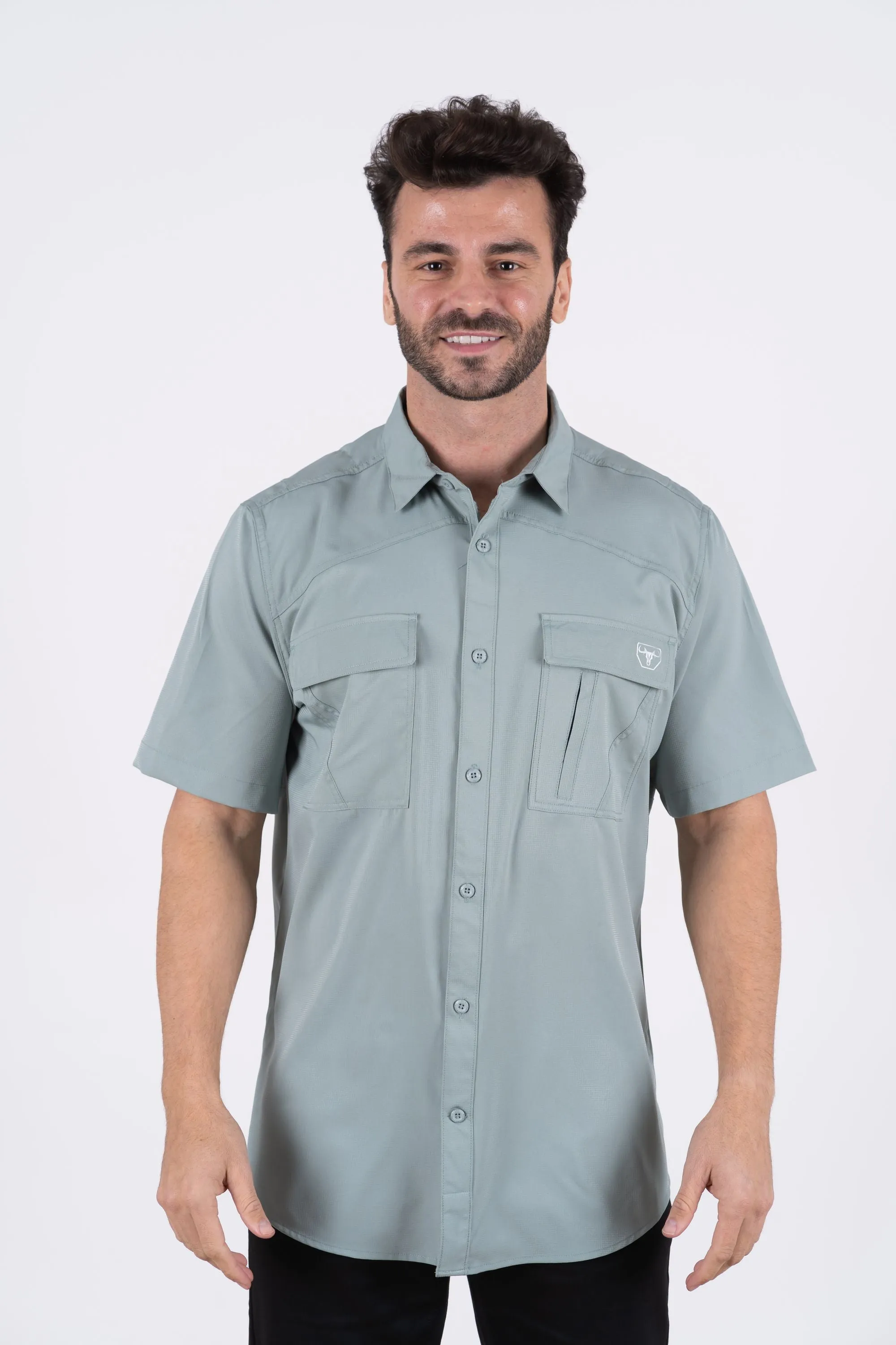 Men's Fishing Sage Short Sleeve Shirt