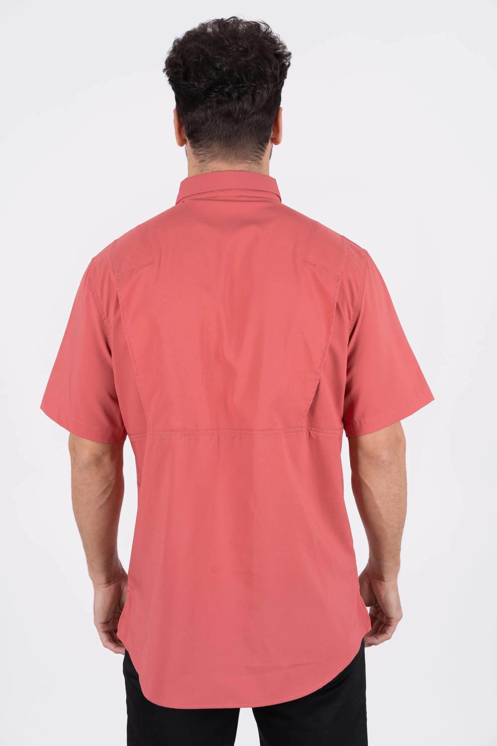 Men's Fishing Salmon Short Sleeve Shirt