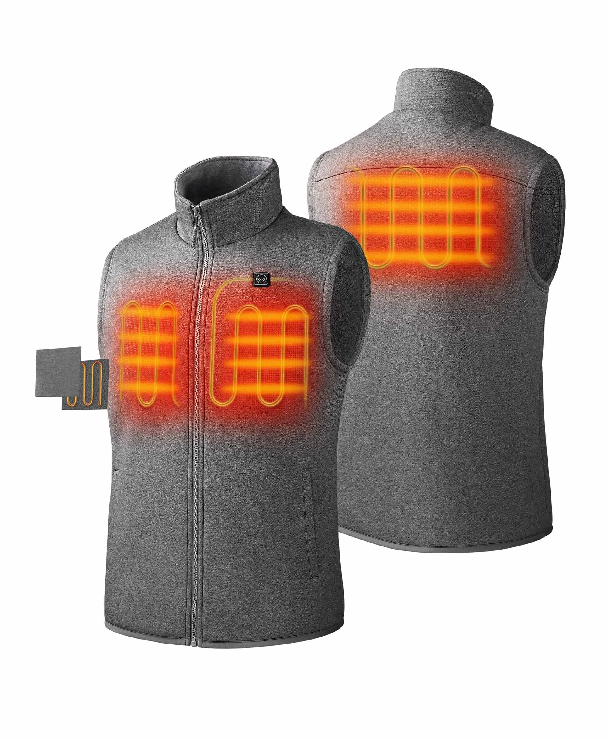 Men's Heated Fleece Vest - New Colors