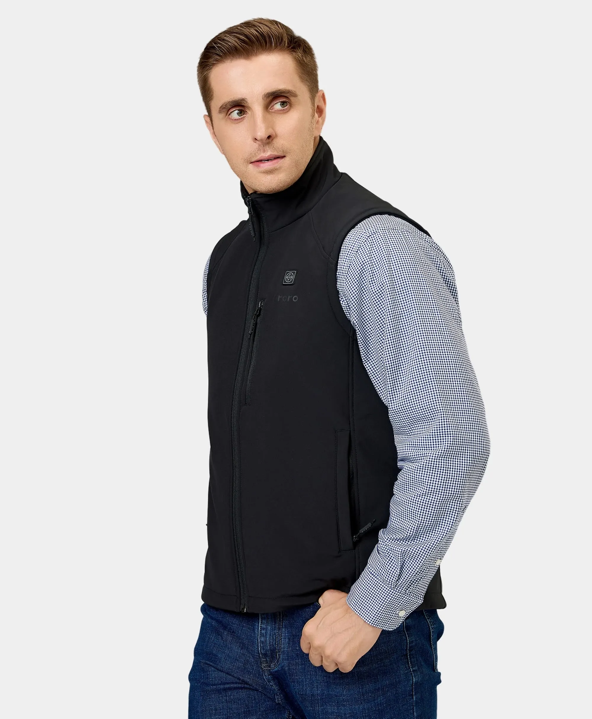 Men's Heated Softshell Vest - Lower Back Heating