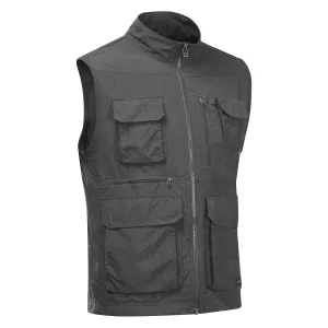 Men's hiking vest Forclaz Travel 100, gray