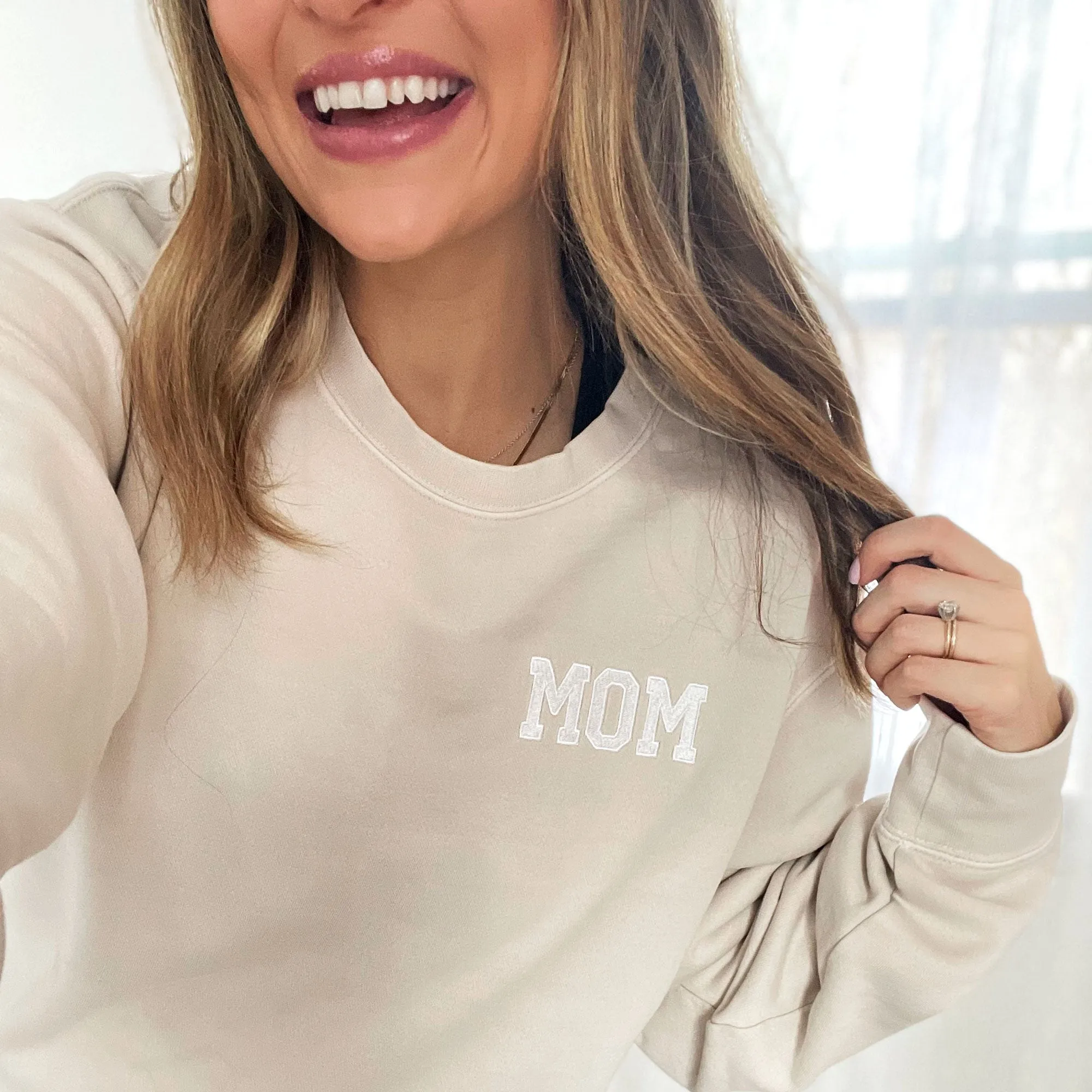 MOM Varsity Block Crewneck Sweatshirt