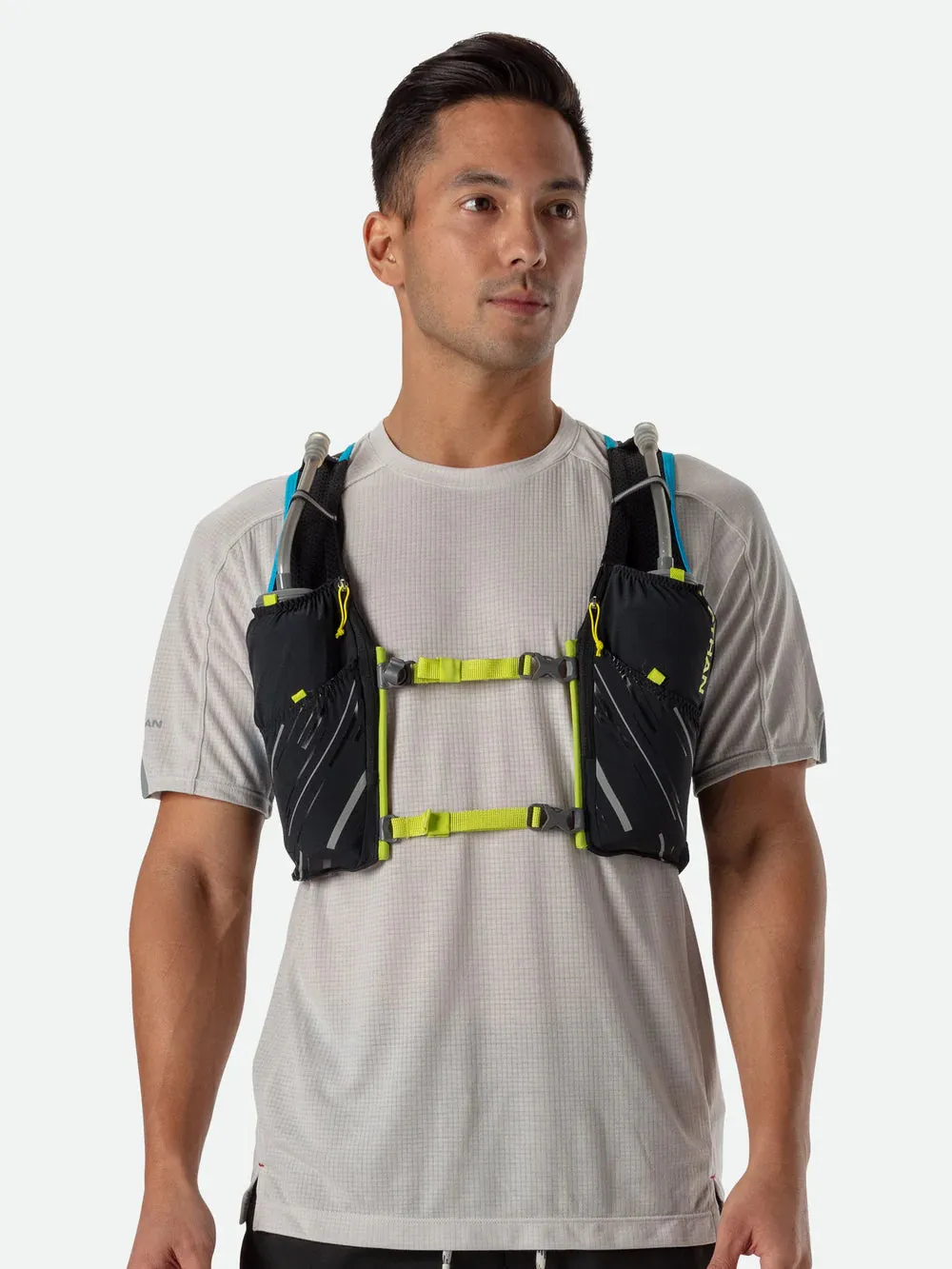 Nathan | Pinnacle 4L Hydration Race Vest | Unisex | Black/Finish Lime