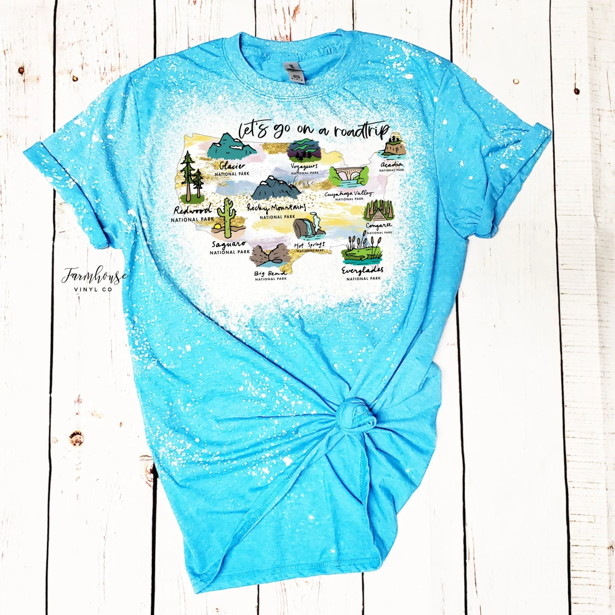 National Parks Road Map Shirt