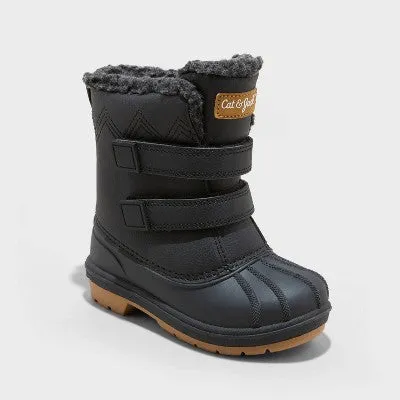 New - Toddler Boys' Denver Winter Boots - Cat & Jack Black 12T