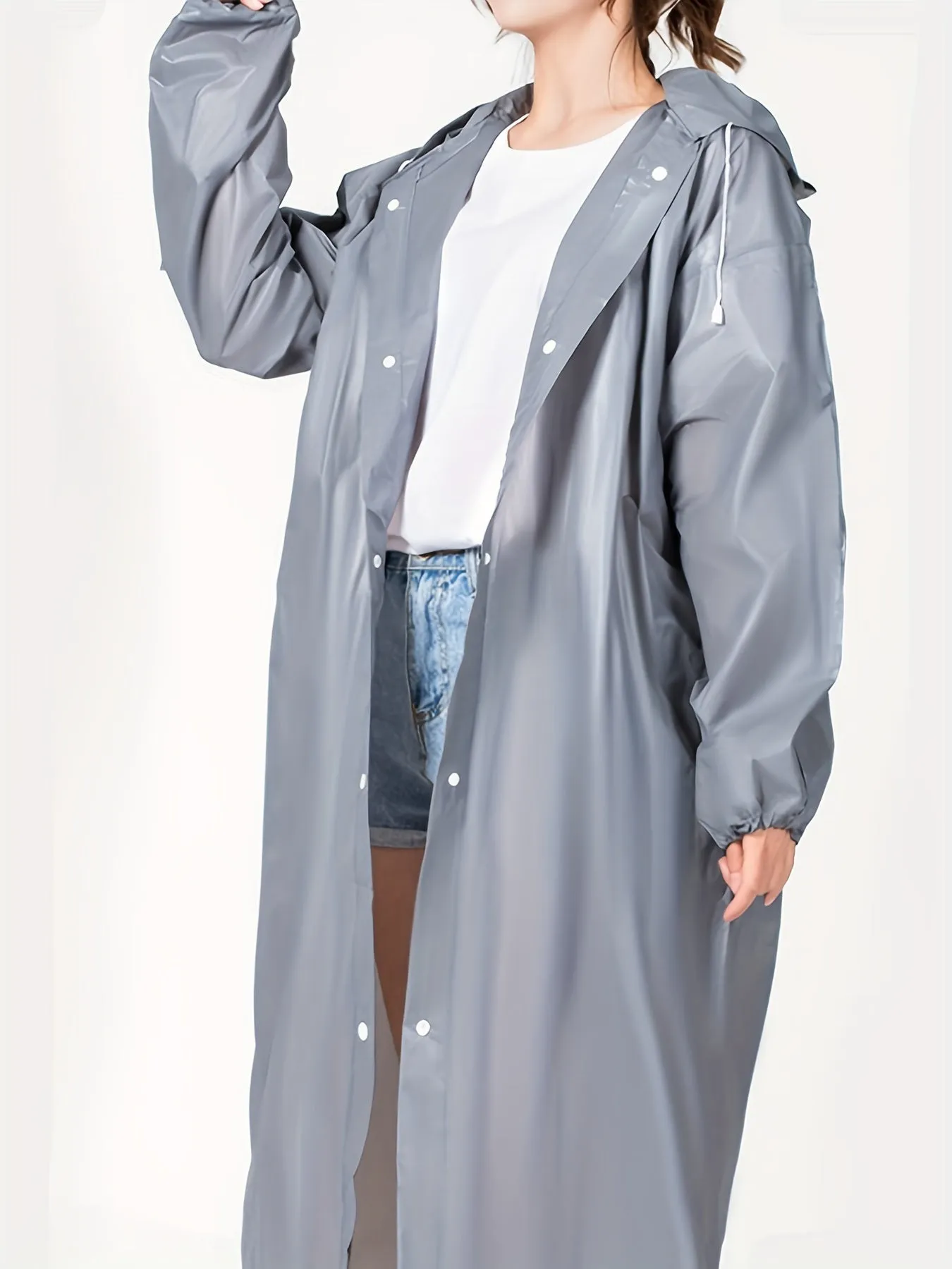 one-piece Waterproof Long Jacket Raincoat for Outdoor Activities - Stay Dry and Comfortable in Any Weather