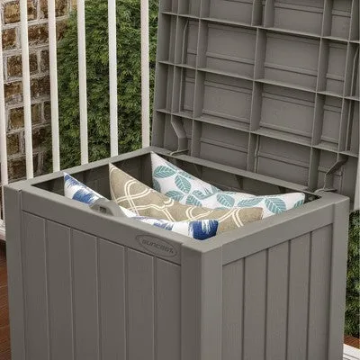 Open Box - Suncast 22gal Storage Seat Stoney Gray