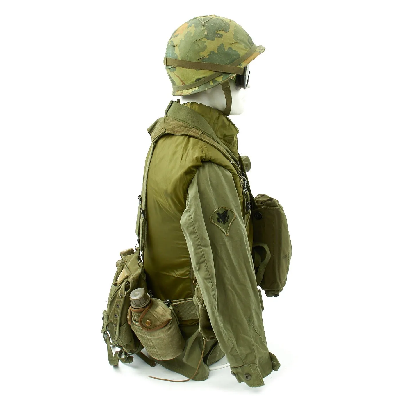 Original U.S. Vietnam War Infantryman Jungle Combat Uniform with Body Armor and M-56 Gear Set