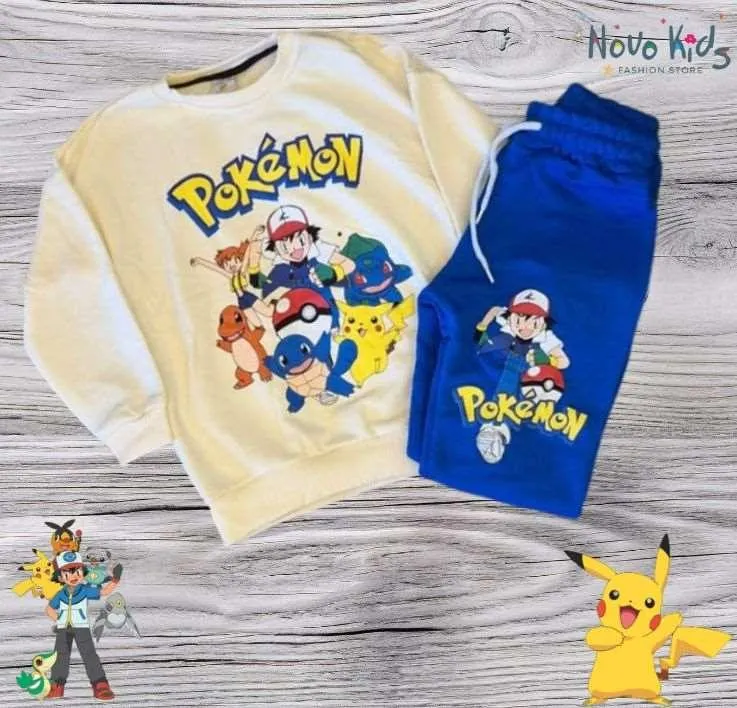 Pokémon Kids Boys High-Quality Cotton Set - Kids Boys (2PCs)