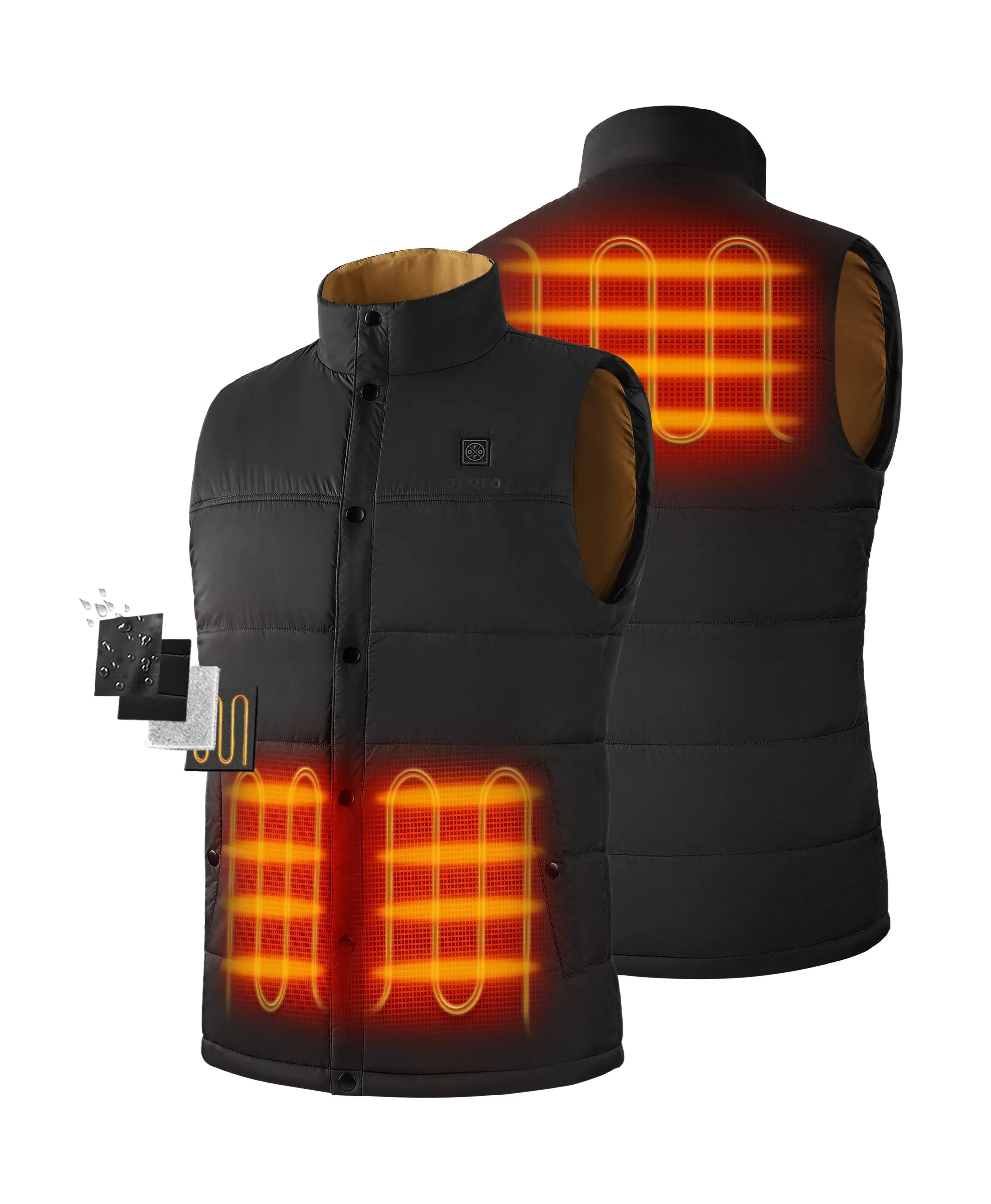 PuffLyte™ Men's Heated Lightweight Vest - Black