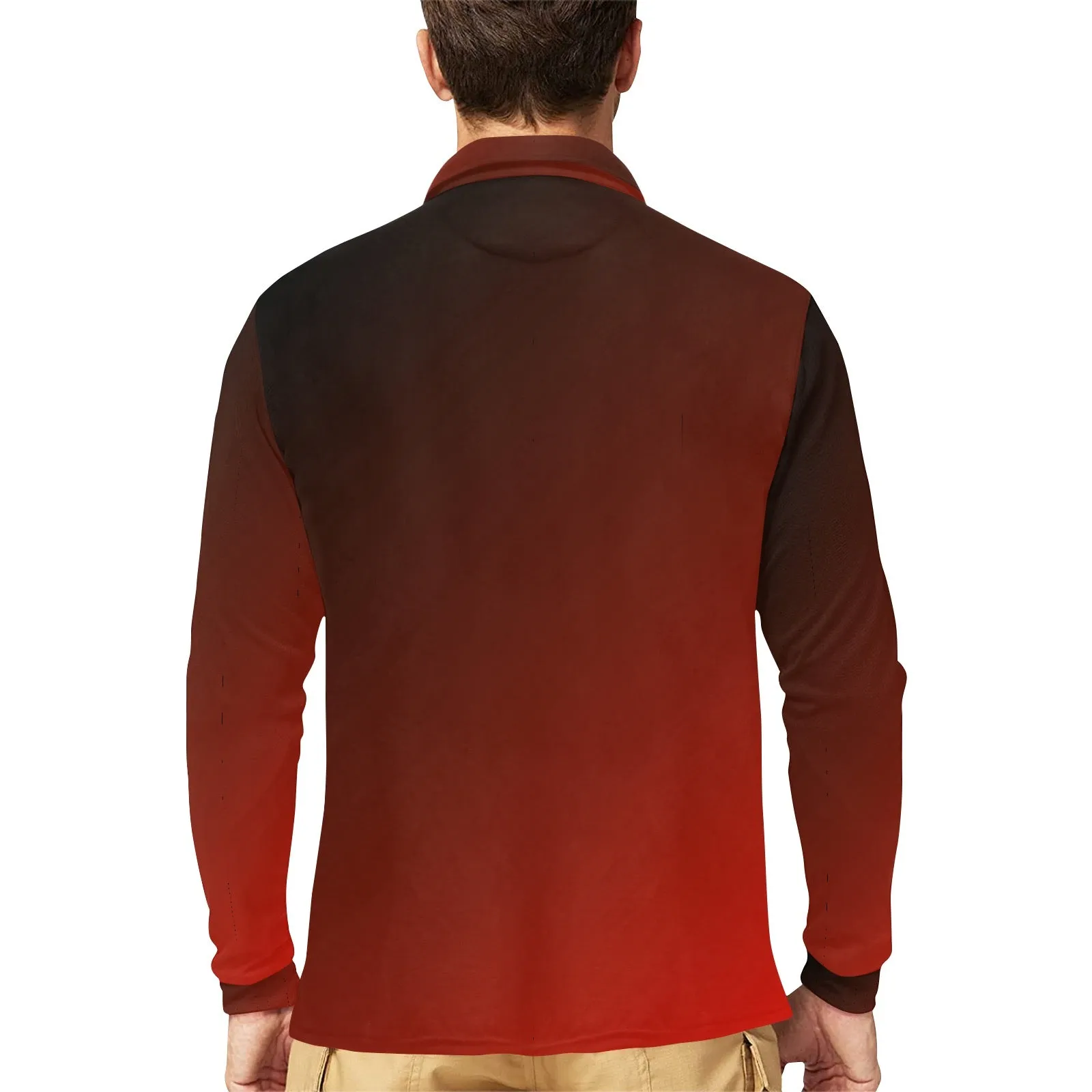 Qreatrz Men's Long Sleeve Polo Shirt