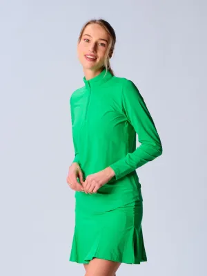 Quarter Zip Sun Protection Top In Kelly Green