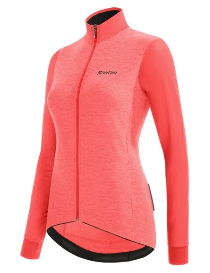 Santini Women's Colore Puro Long Sleeve Jersey - Granatina (coral)